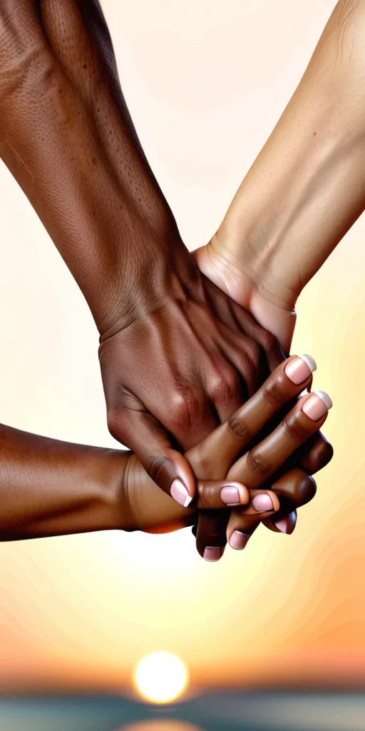 holding hands
