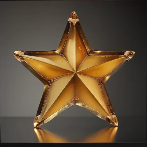 transparent gold star