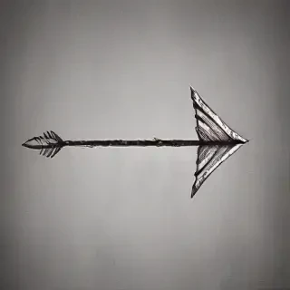 drawn arrow