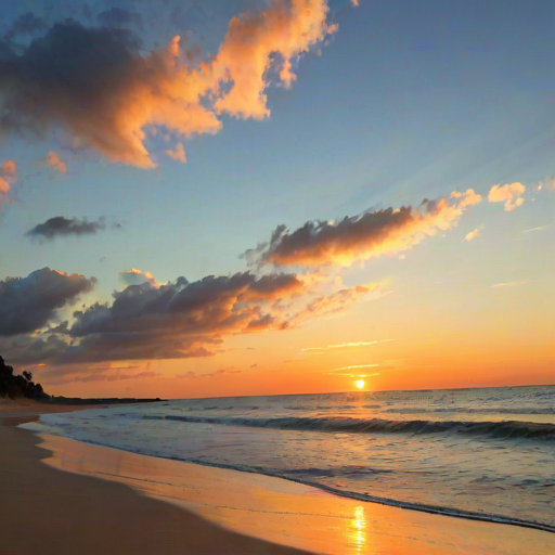beach background sunset