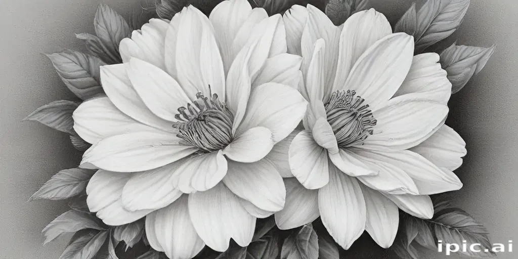 pencil drawings of flowers