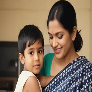 indian mom and son