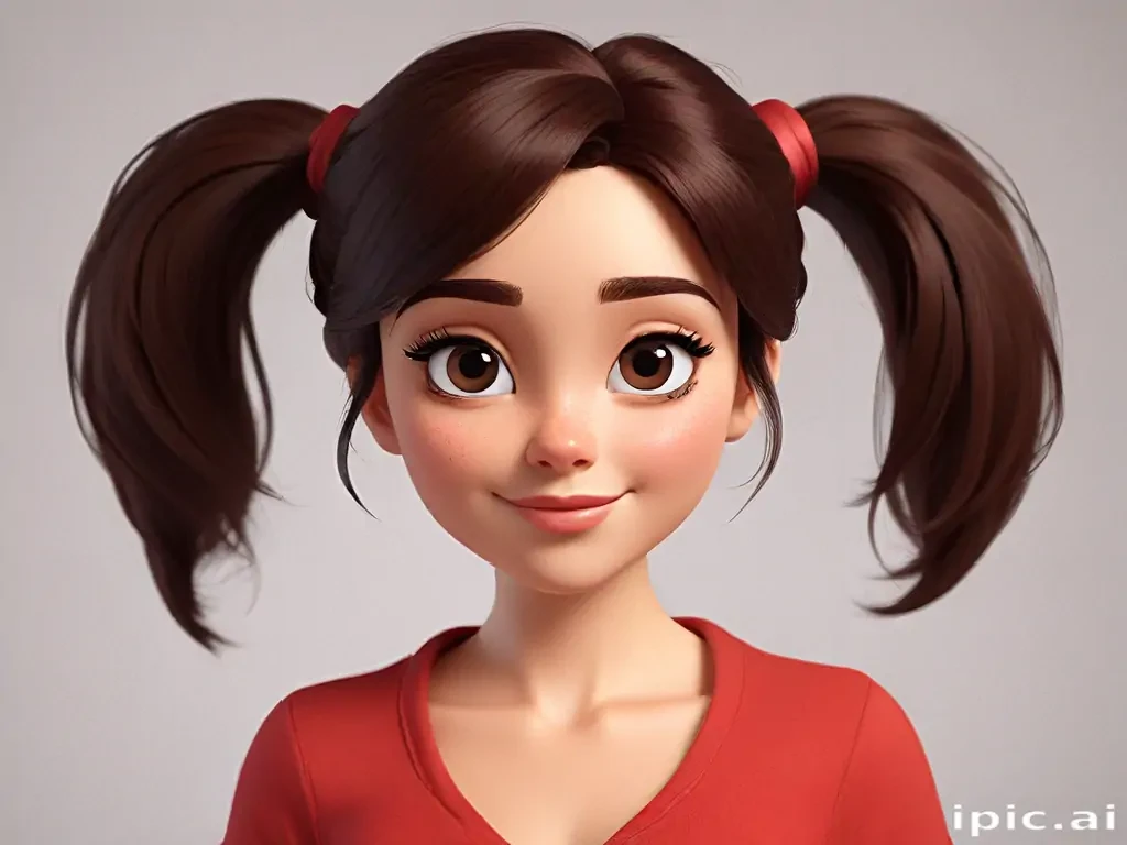 brunette cartoon character