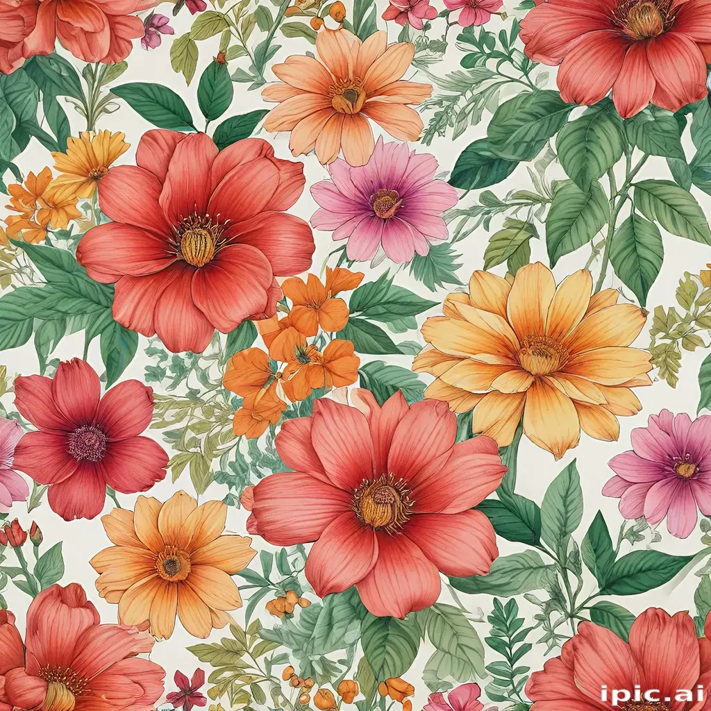 flower color drawings