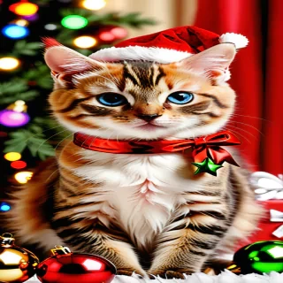 cat christmas wallpaper