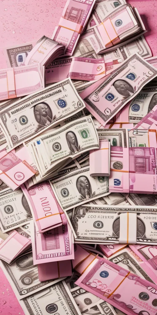 pink money background