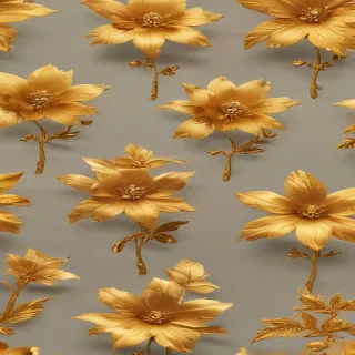 gold flowers png