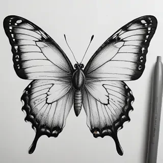 butterfly drawling