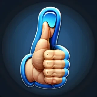 blue thumbs up emoji