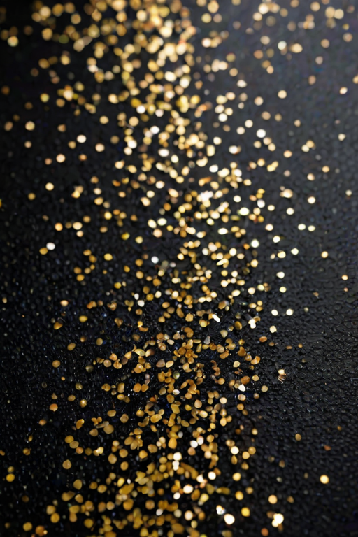 glitter on black background