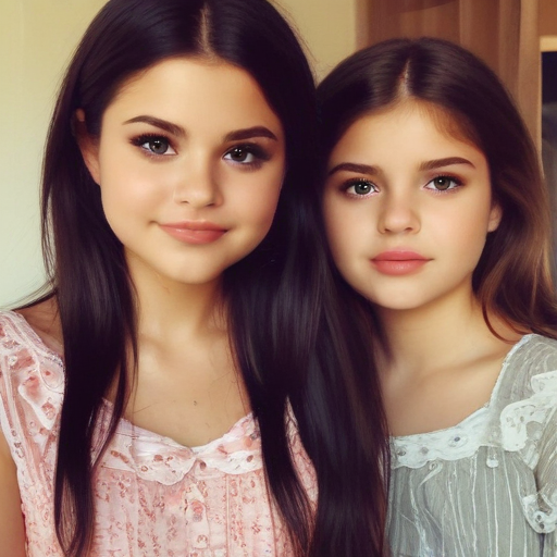 selena gomez with little sister