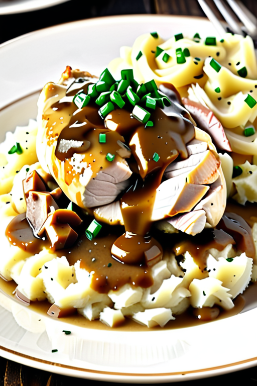 chicken gravy over mashed potatoes