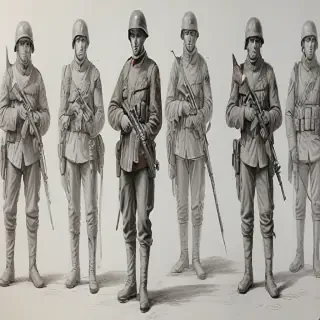 soldiers drawing