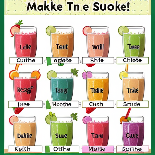 make a smoothie word search