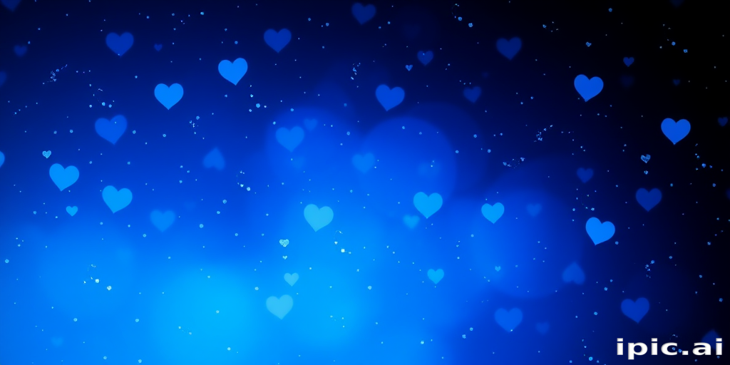 blue heart wallpaper