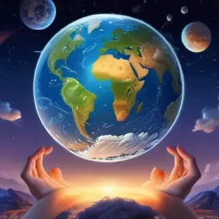 cartoon picture of the planet earth