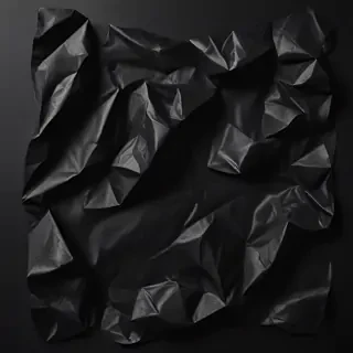 crumpled black paper
