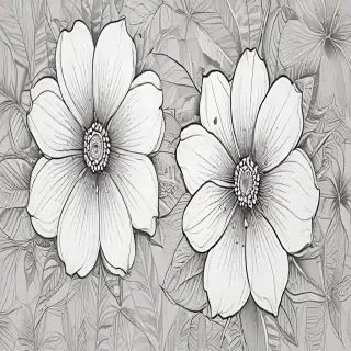 flower line work