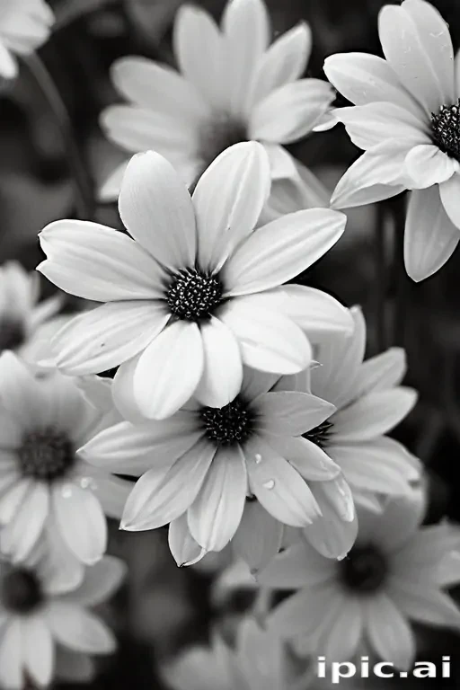 flower images black and white