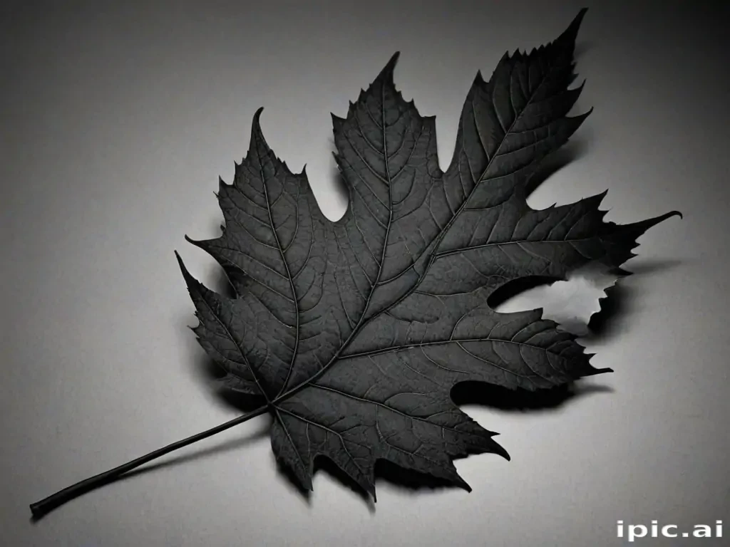 leaf images black and white