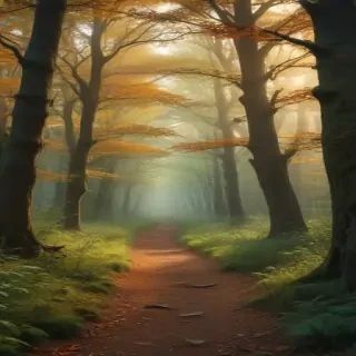 beautiful magical forest background