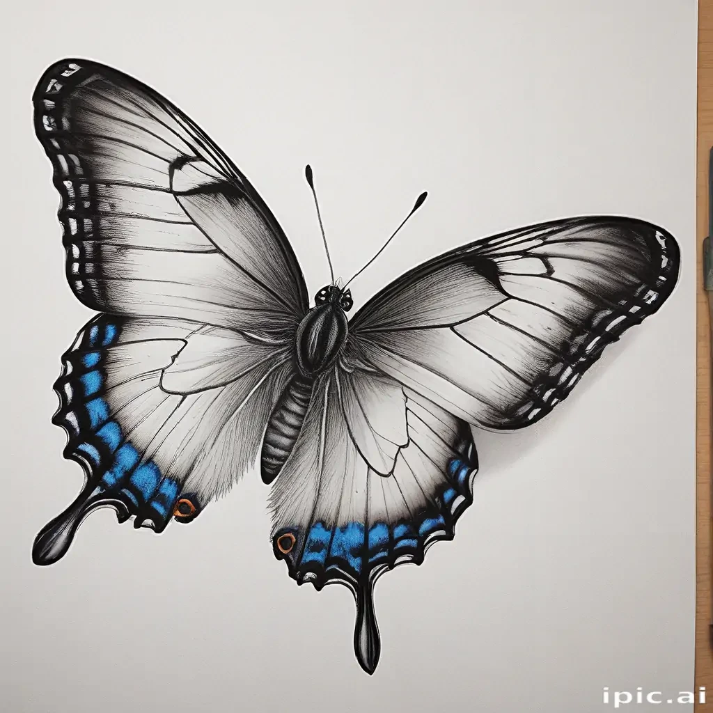 drawing pic of butterfly