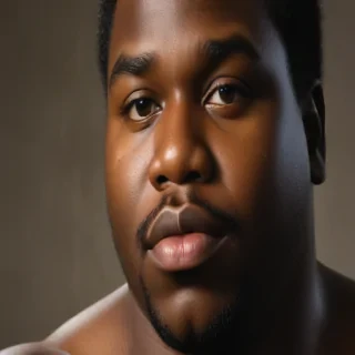 black fat man