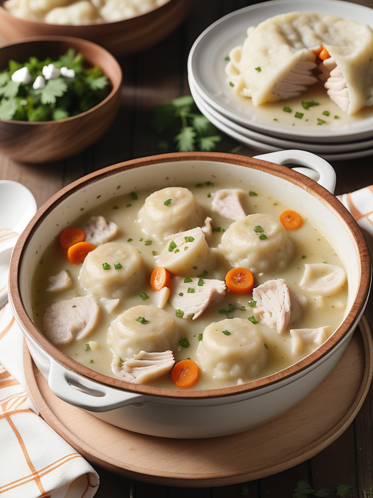 chicken and dumplings with tortilla
