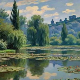 monet painting wallpaper