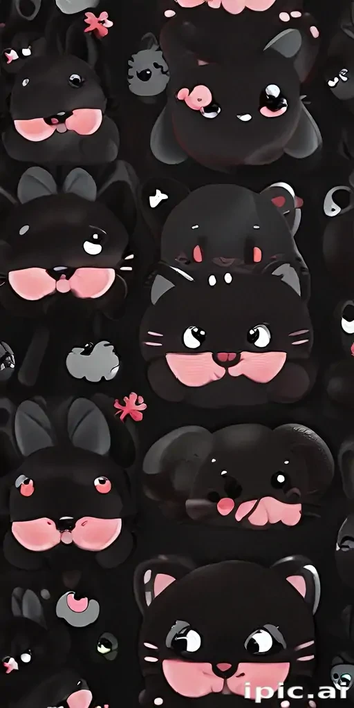 iphone cute black wallpaper