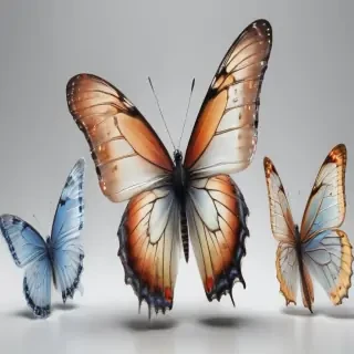 butterflies transparent