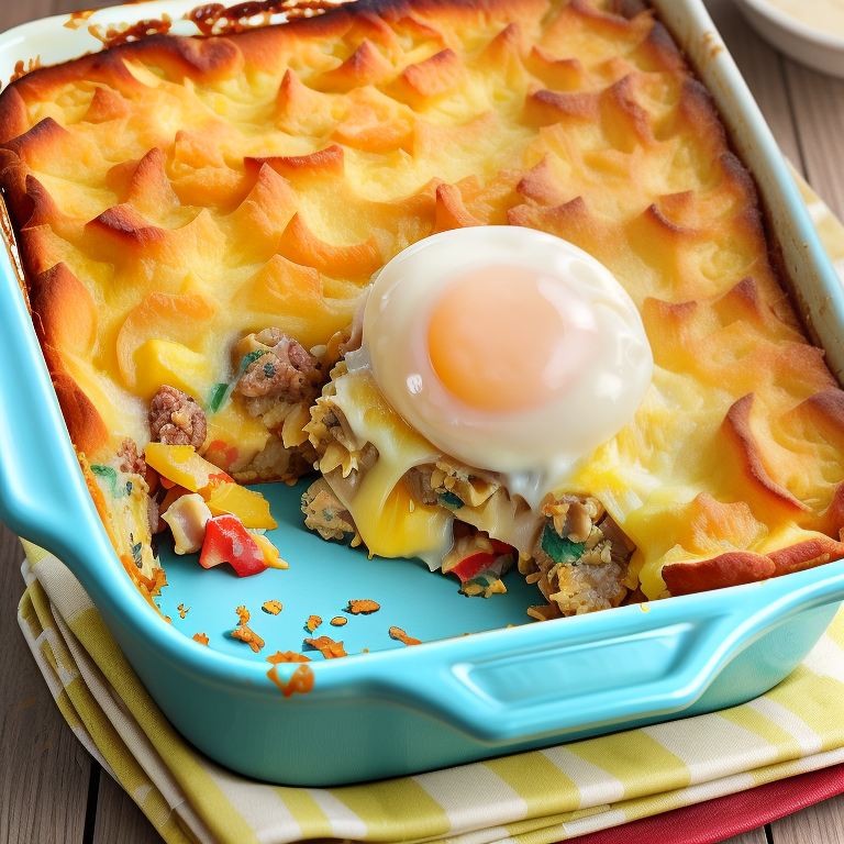 breakfast casserole with hawaiian rolls