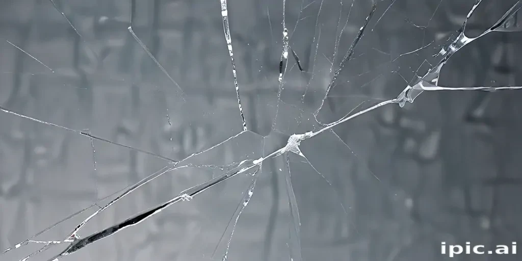 cracked glass transparent