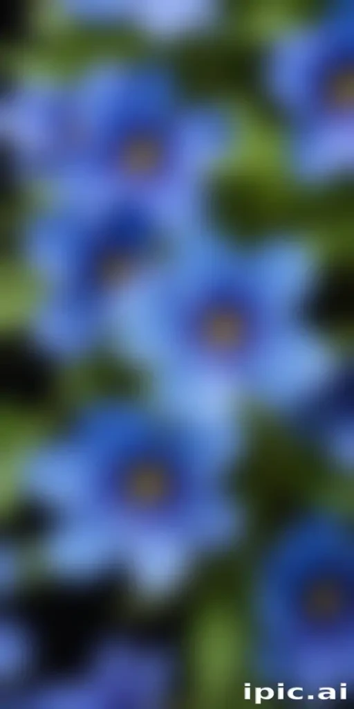 blue flowers transparent background