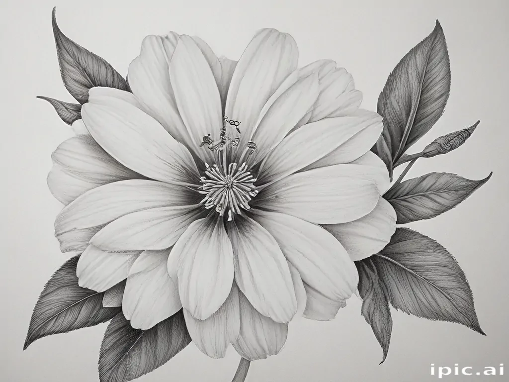 flower drawings pencil