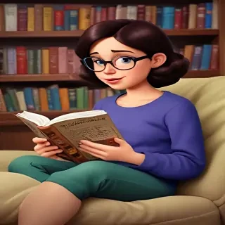 reading cartoon