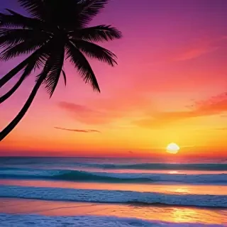 beach background sunset