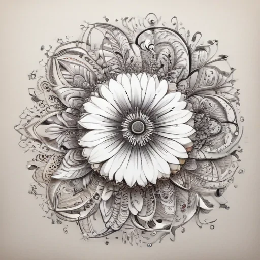 flower doodle art