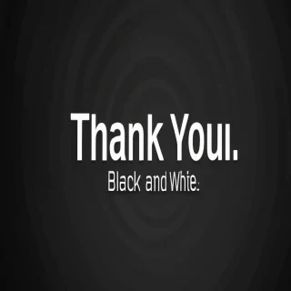 thank you black and white