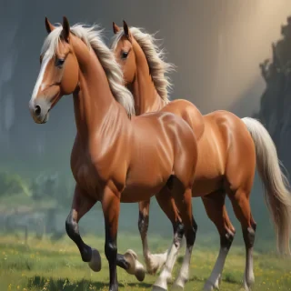 cartoon horses