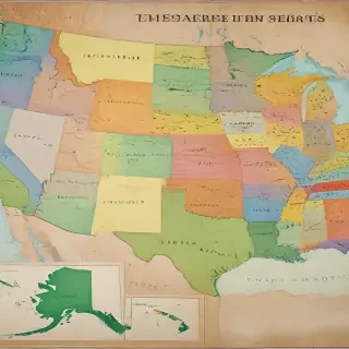 map of united states with states