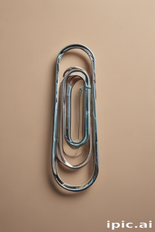 Interlinking Paper Clips Three Interlinked Paperclips Displayed on a Soft Beige Background