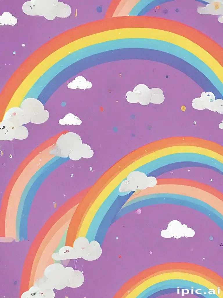 cute rainbow background