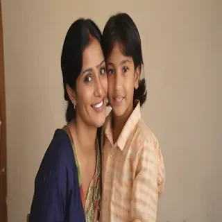 mom and son indian
