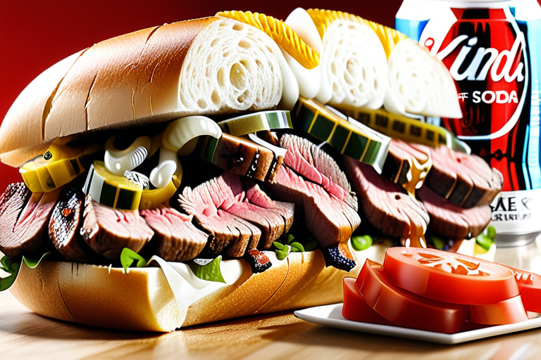 kind of soda steak or sandwich