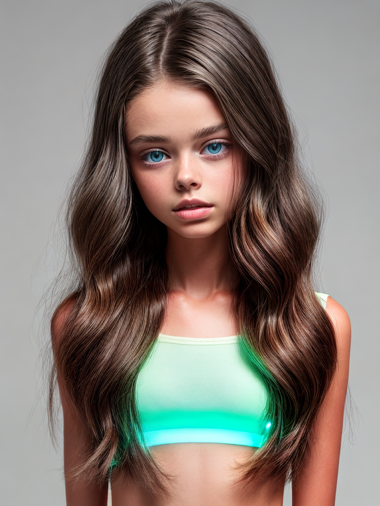 Meika woollard with glowing luminous hair