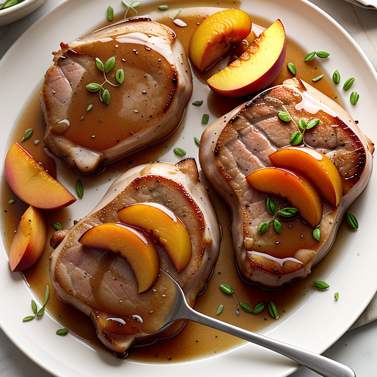 pork chops with peach glaze