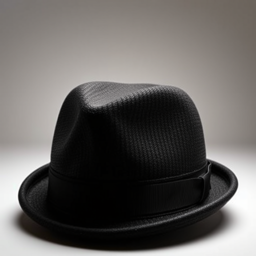 Create a highly detailed and realistic rendering of a classic bowler hat, in a well-lit studio setting with soft shadows, using a DSLR camera with a 50mm lens at f/1.8, ISO 100, and a shutter speed of 1/125s, capturing a close-up view to emphasize texture and shine.