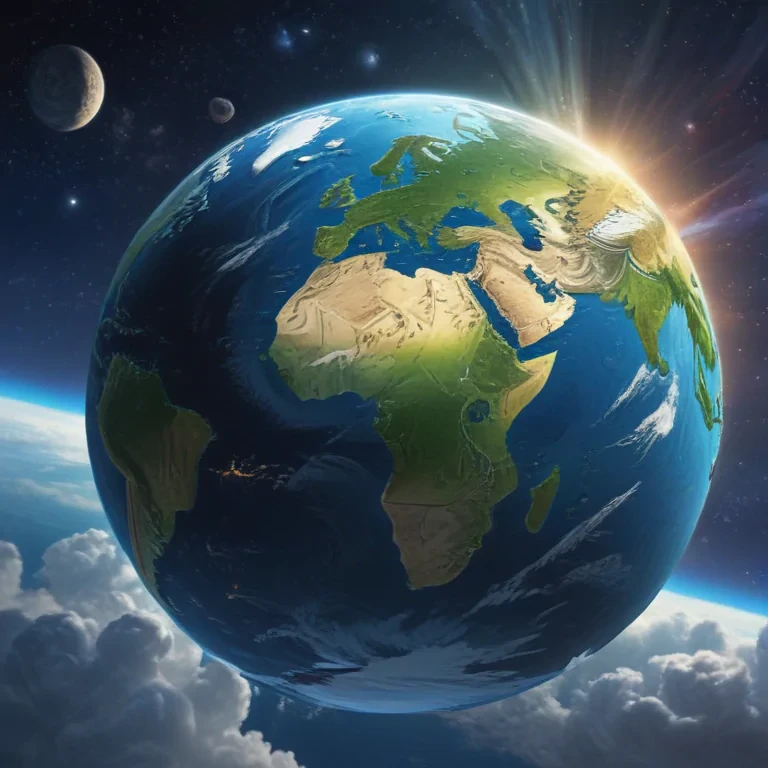 cartoon picture of the planet earth
