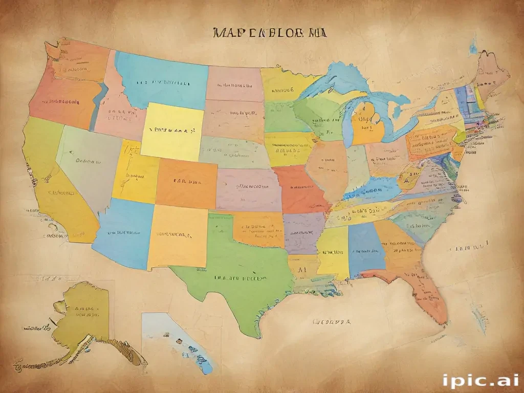 map of usa states